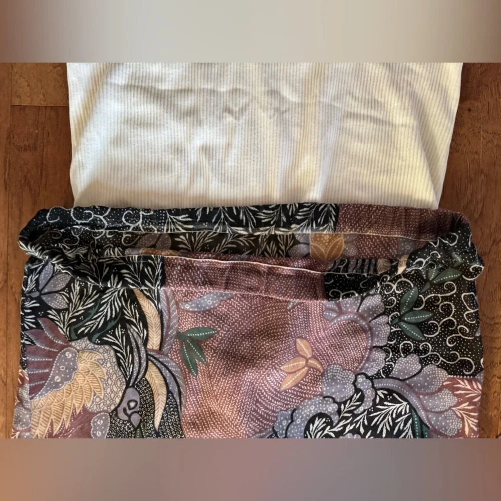 Handmade Vintage Fabric Pillowcase Floral Patterned sheer Skirt